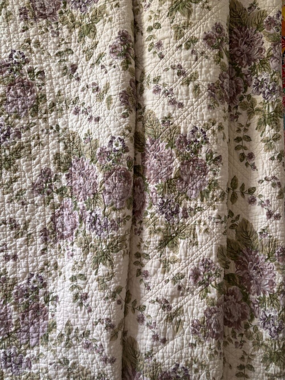 Vintage Floral Garden Reversible Bed Quilt